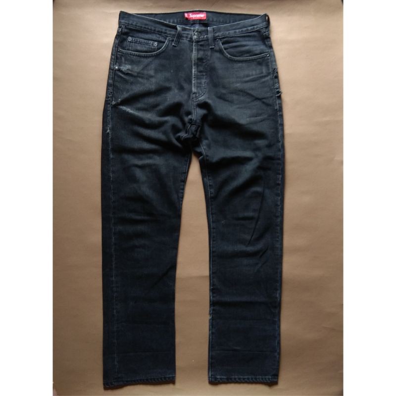 Jual Supreme Denim Jeans Slim Ripped Shopee Indonesia