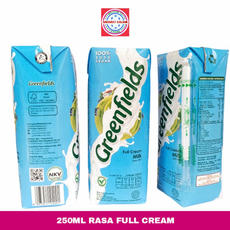 Jual Greenfields 250ml Full Cream 1 Karton Isi 32pcs | Shopee Indonesia