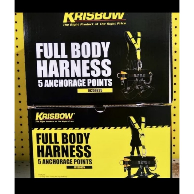 Jual FULL BODY HARNESS 5 ANCHORAGE POINST KRISBOW 10209835 | Shopee ...