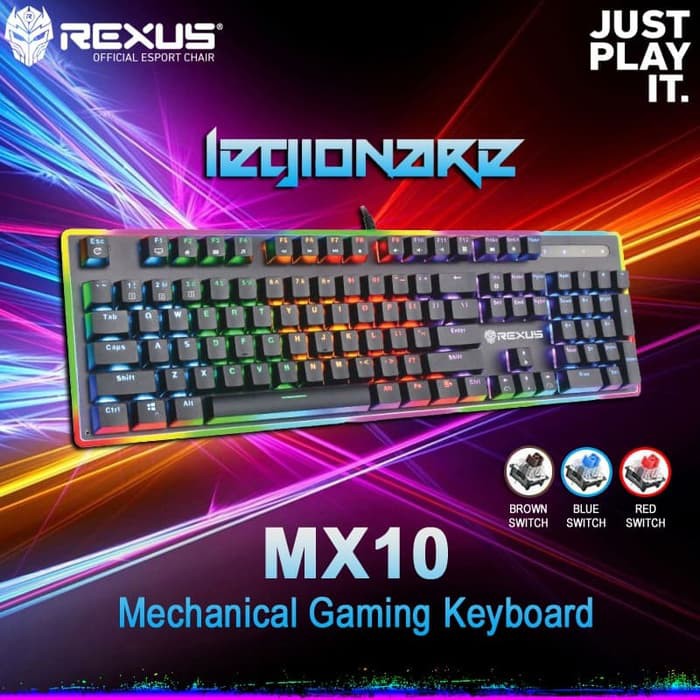 Jual Rexus Legionare MX10 RGB Mechanical Gaming Keyboard - RED SWICTH ...
