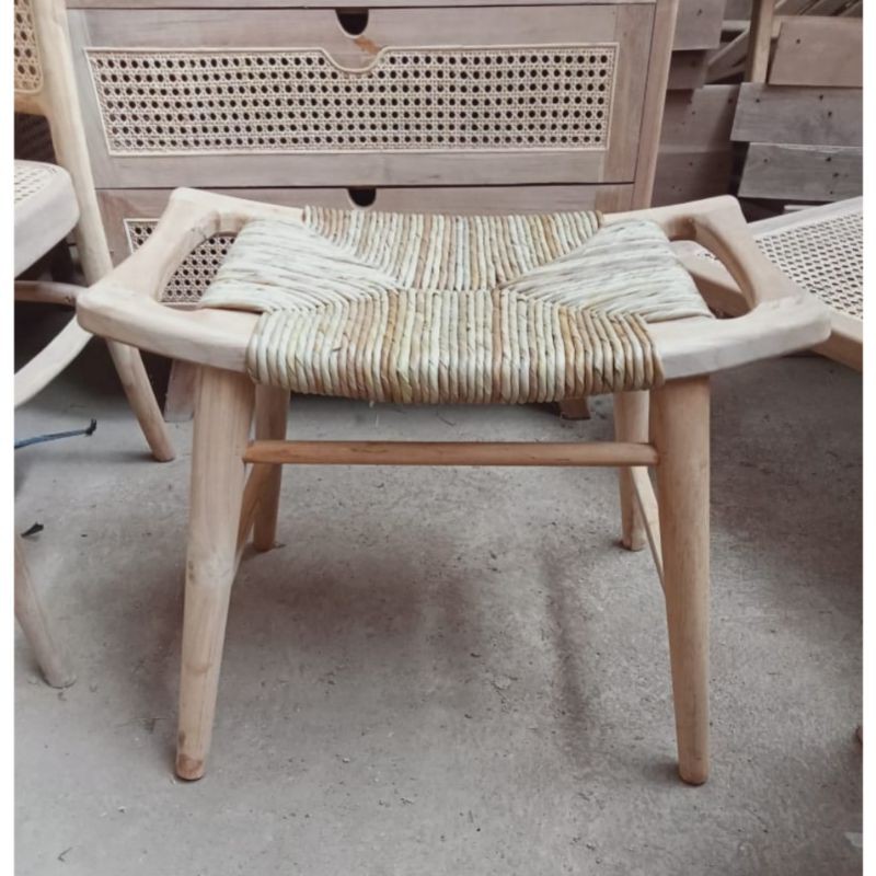 Jual stool rotan/kursi rotan/kursi retro/kursi cantik/stool retro ...
