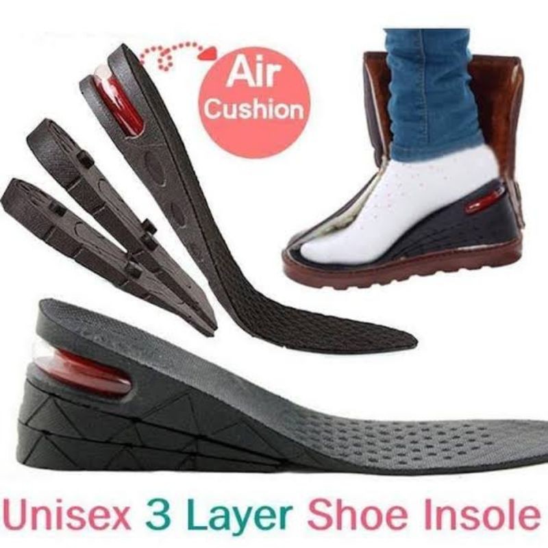 Jual Insole Sol Sepatu Penambah Tinggi Badan 3 Layer Kasual Sneakers ...