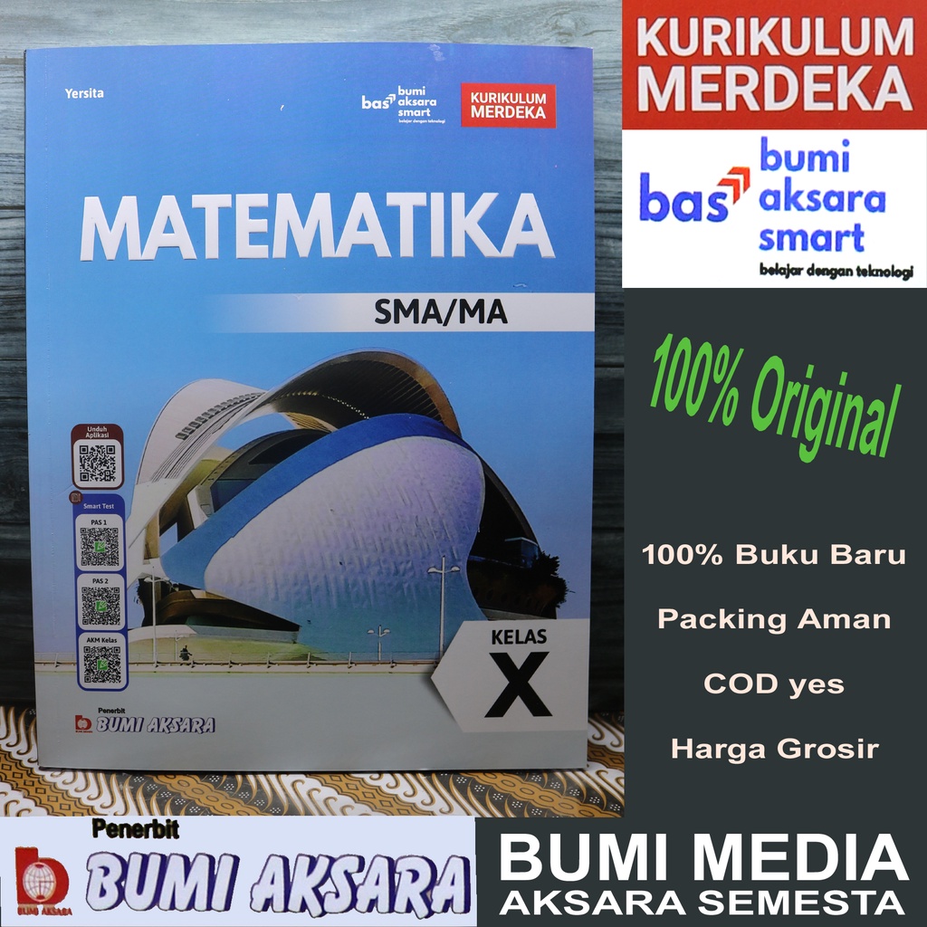 Jual MATEMATIKA Kelas 10 Untuk SMA/MA KURIKULUM MERDEKA Penerbit Bumi ...