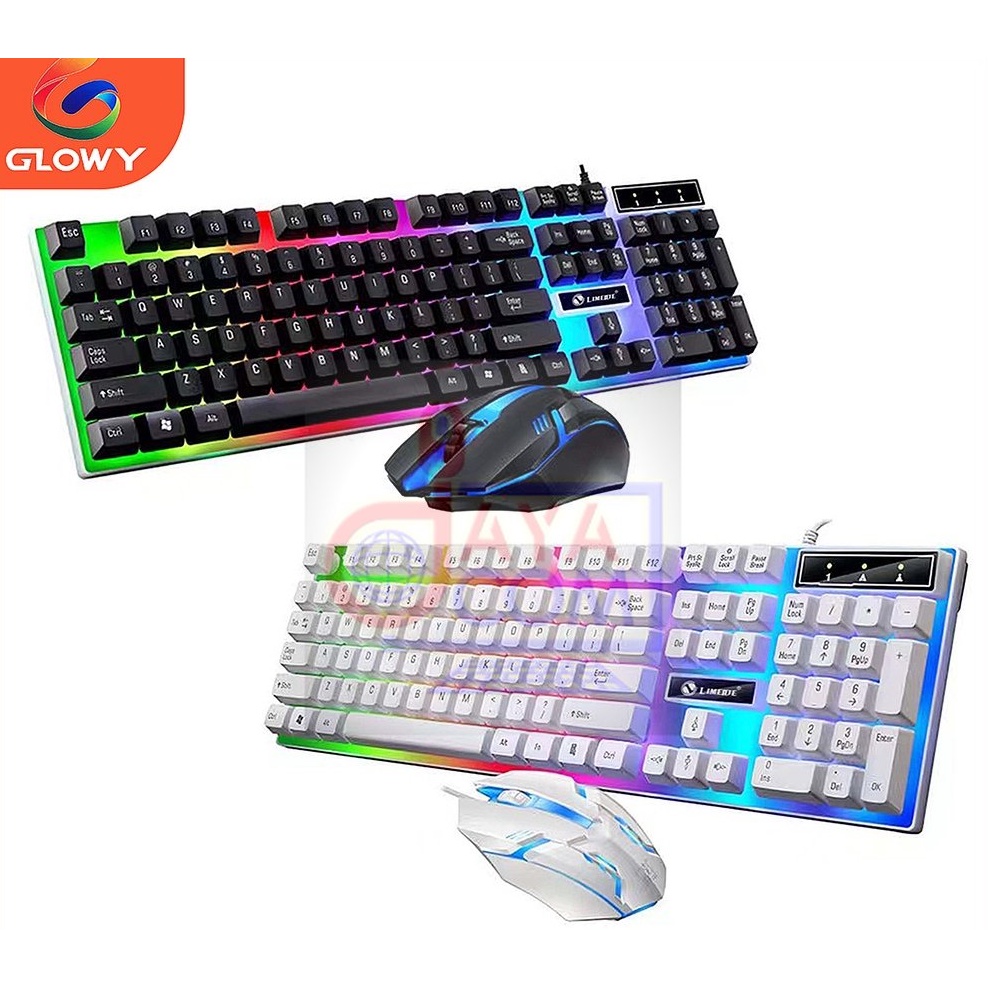 Jual Keyboart Set Glowy Paket keyboard gaming dan Mouse /Set Mouse dan