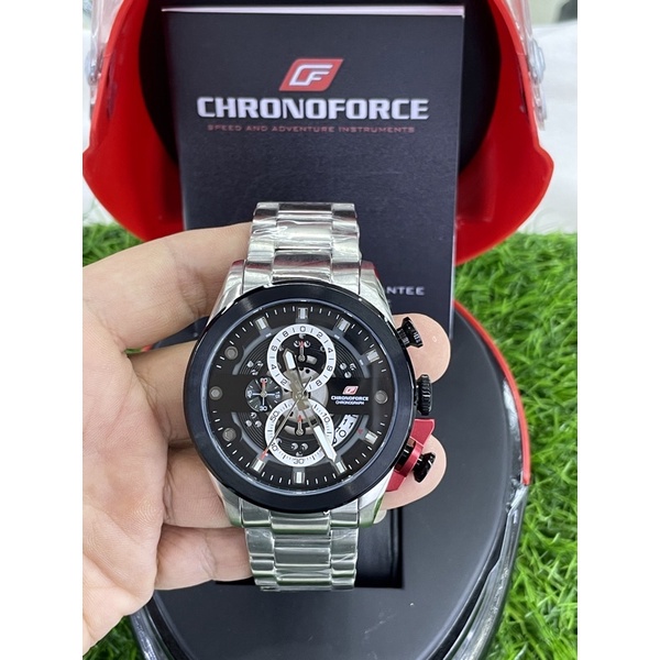 Jual chronoforce 5315g silver ring hitam pria | Shopee Indonesia