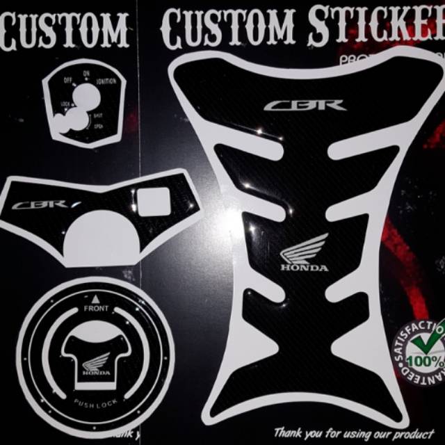 Jual Stiker Carbon Timbul Untuk Segitiga Tutup Tangki Dan Tutup Kunci Old Cbr Kualitas