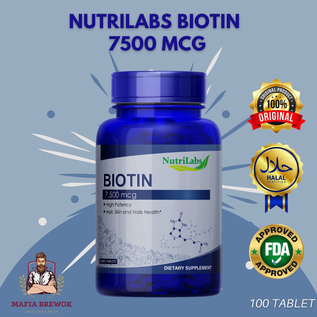 Jual Biotin Puritan Pride 7500 Mcg 100 Tablets | Suplemen Rambut ...