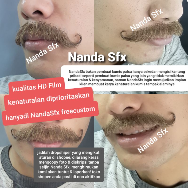 Jual Kumis Melintir - kumis palsu dgn Kasa Lokal 90% samar dikulit ...