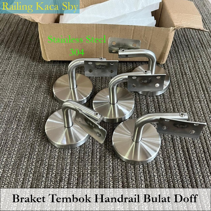 Jual BRAKET TEMBOK KE HANDRAIL MODEL BULAT FLEXIBLE SATIN / DOFF SUS304 ...