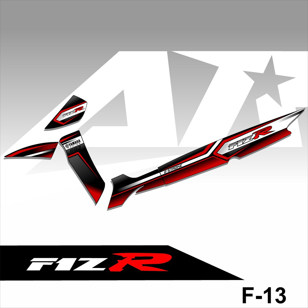 Jual Sticker Striping Variasi Motor FIZ R Racing F-13 | Shopee Indonesia