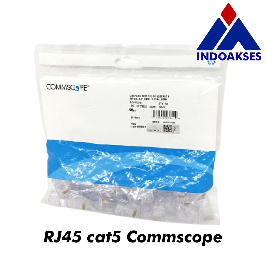 Jual Konektor RJ45 AMP/COMMSCOPE Original Isi 50Pcs | Shopee Indonesia