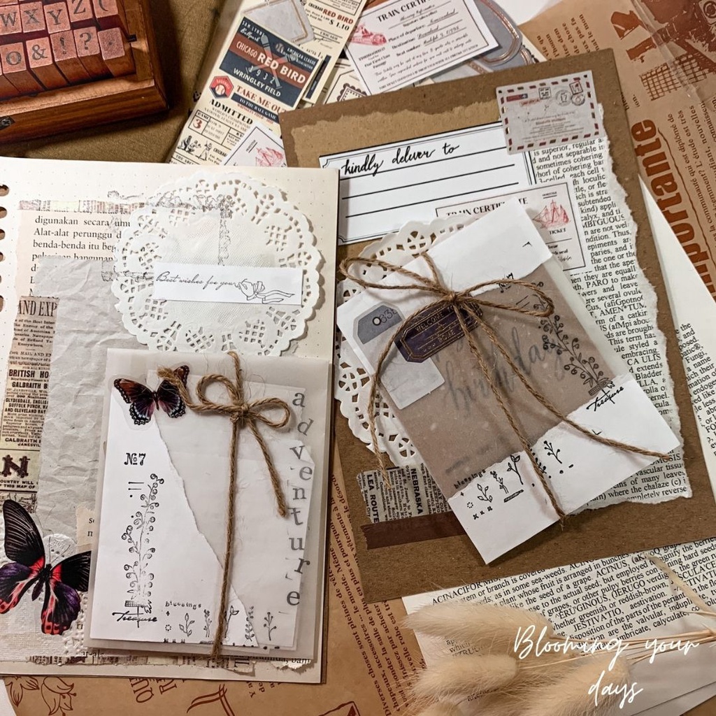 Jual Kartu Ucapan Aesthetic Vintage Journaling Greeting Cards | Shopee ...
