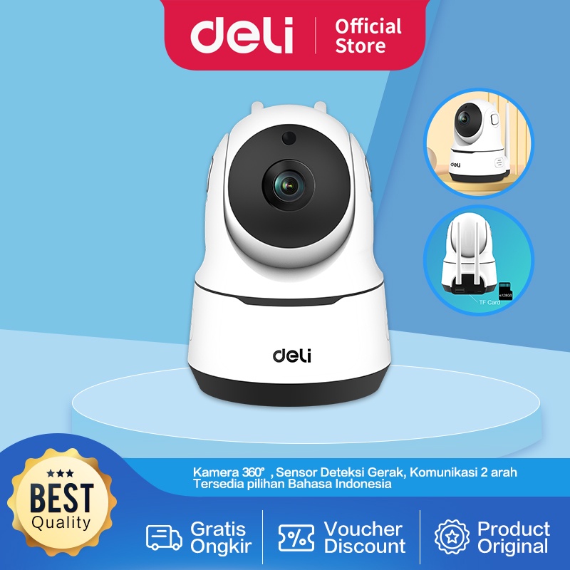 Jual Deli Security Camera / Kamera CCTV Bersuara Lensa HD ES102 ...