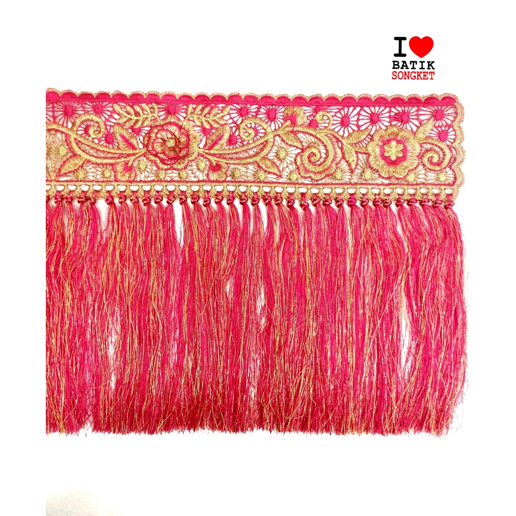 Jual RENDA RUMBAI BORDIR SONGKET PALEMBANG TENUN BATAK ULOS SUMATRA ...