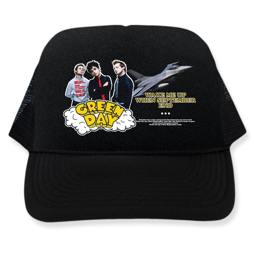 Jual TRUCKER HAT BAND / GREEN DAY / TOPI JARING / TOPI BAND / UNISEX ...