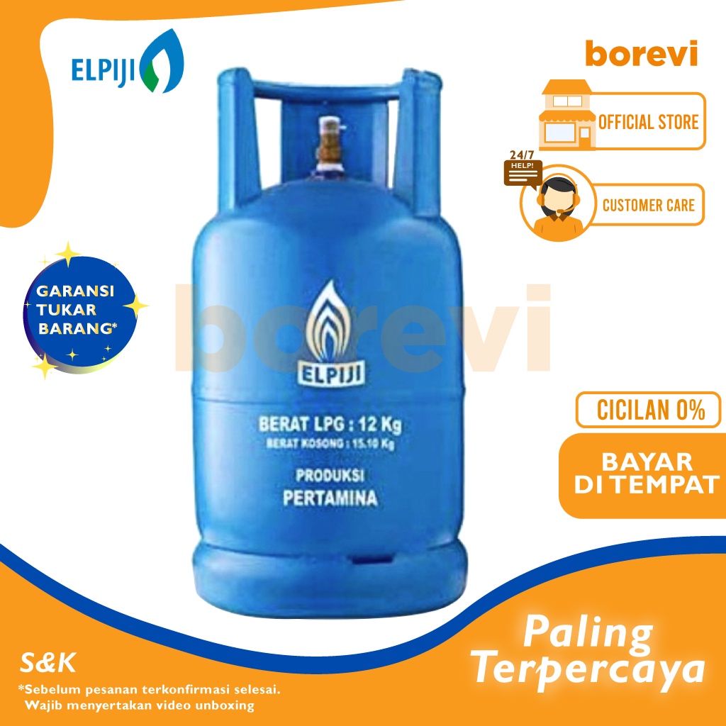 Jual Tabung Gas Lpg Kg Plus Isi Gas Elpiji Full Isi Kg Khusus Gojek Grab Shopee