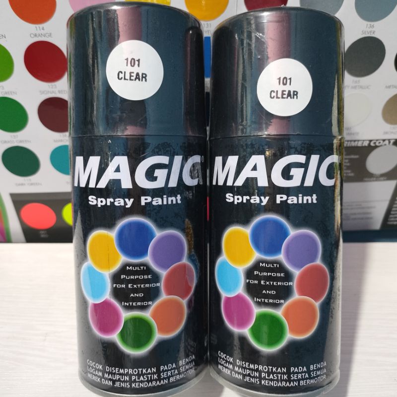 Jual Magic Spray Paint Pilox Pilok Cat Magic Clear Glossy Pernis Bening ...