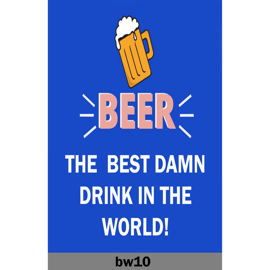 Jual Poster Gambar Beer N Wine Quote 19cm X 28cm / Lukisan Dekorasi ...