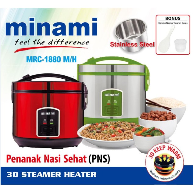 Jual PROMO MINAMI RICE COOKER TYPE MRC-1880/PEMASAK NASI RUMAHAN ...