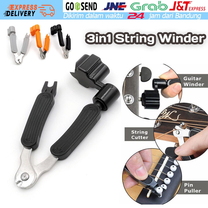 Jual 3in1 Guitar String Winder+Bridge Pins Puller+Tang Pemotong Alat ...