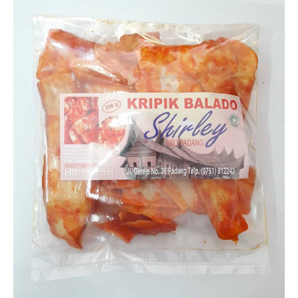 Jual Keripik Balado Shirley Panjang 250 Gram Asli Padang Shopee