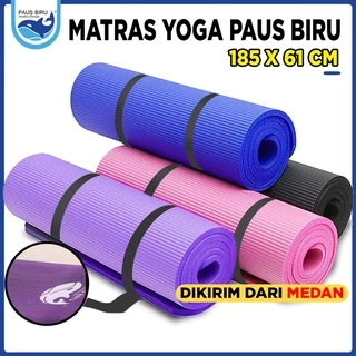 Paus Biru - Yoga Mat Paus Biru | Sport & Pilates Mat | Gym Mat 8mm Nbr Matras Olahraga