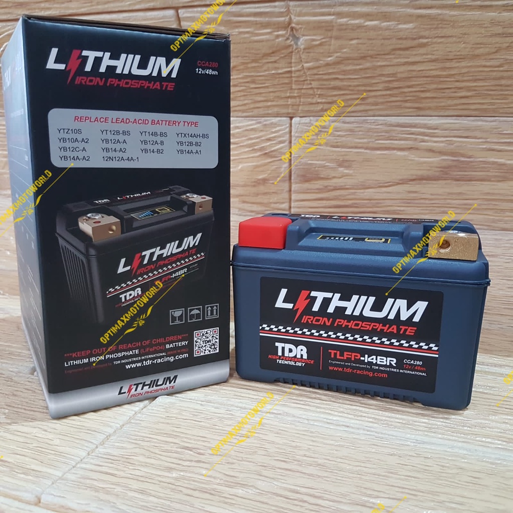 Jual Tdr Lithium Iron Phosphate Lifepo4 Battery Tlfp 14br 12v Untuk Motor Cc Besar Di Atas 1520