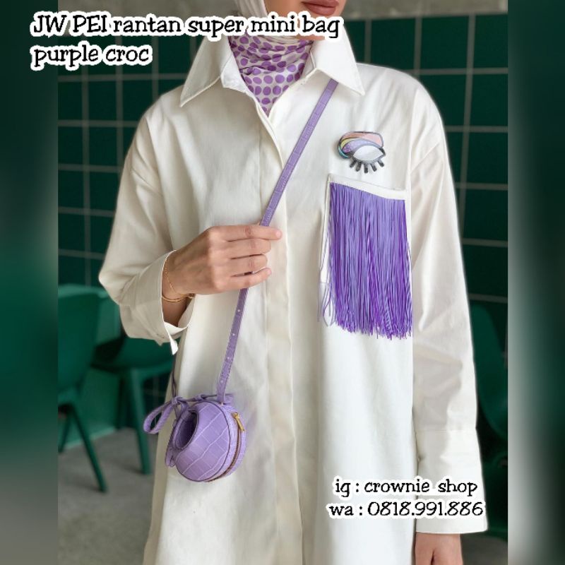 JW PEI Rantan Bag - Purple Croc