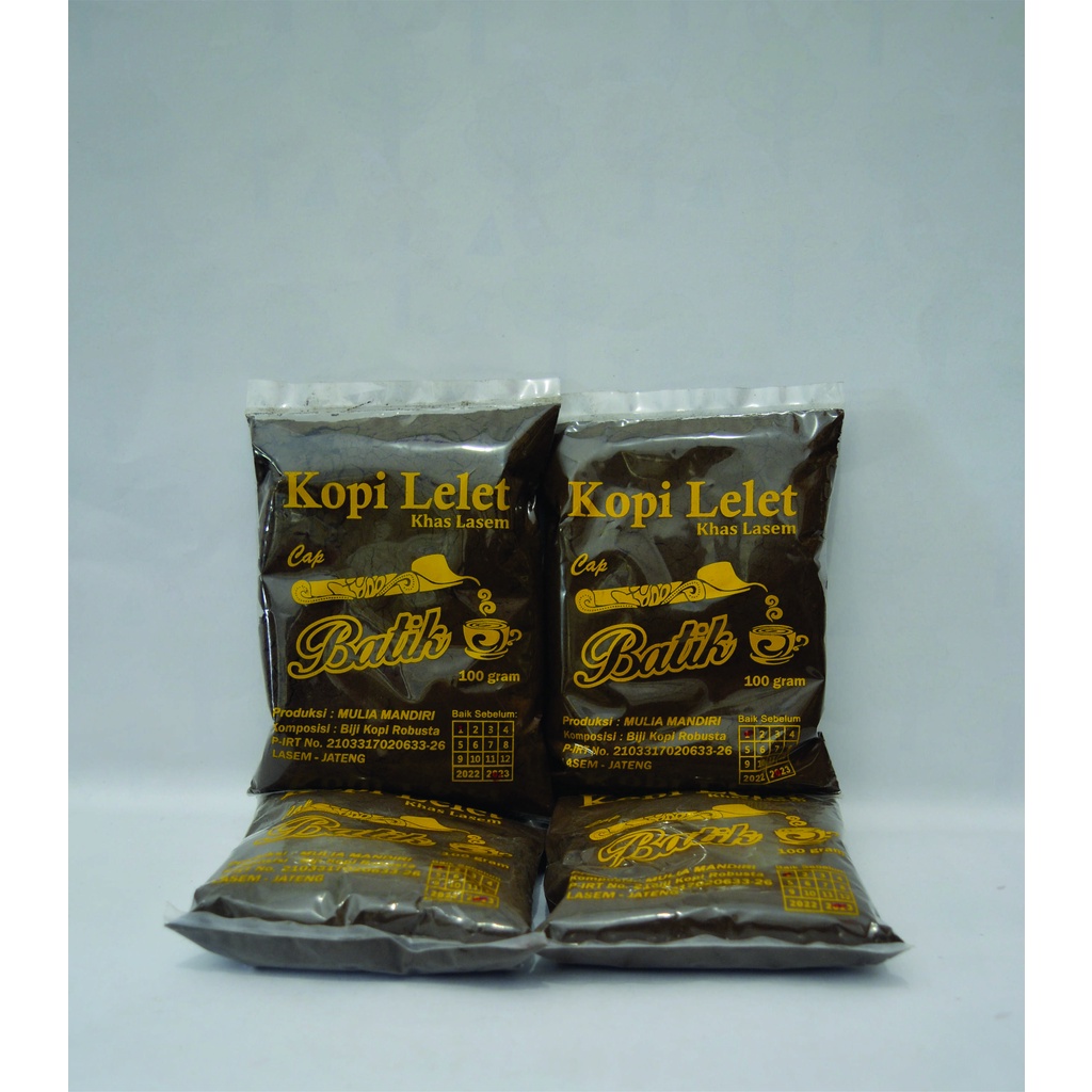 Jual Kopi Lelet Khas Lasem Cap Batik 100 Gram Shopee Indonesia