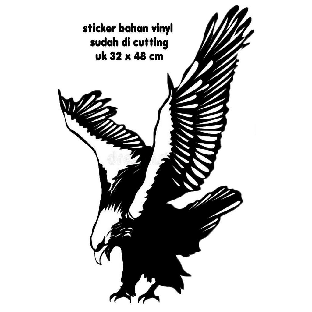 Jual Stiker lembaran bahan vinyl sudah di cutting motiv gambar elang ...