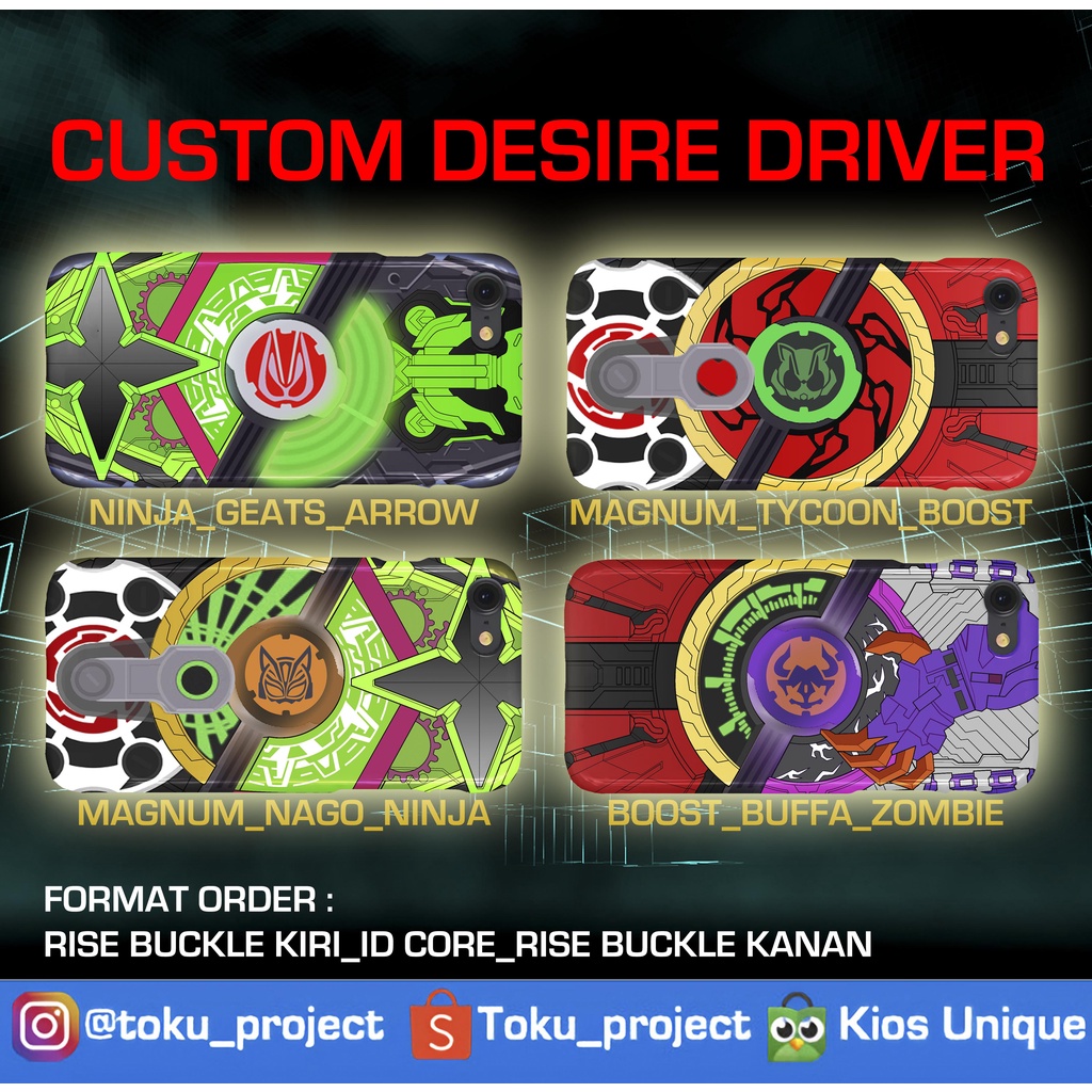 Jual BELI 2 GRATIS 1 Custom Case Custom Desire Driver Kamen Rider Geats ...