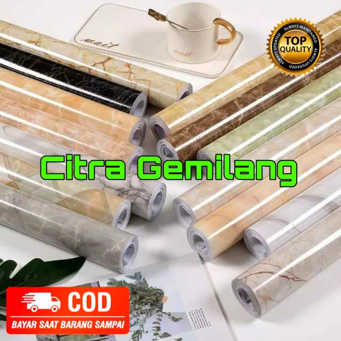 Jual Hadir Stiker Marmer Glossy Pvc Pelindung Furniture Anti Air Dan ...