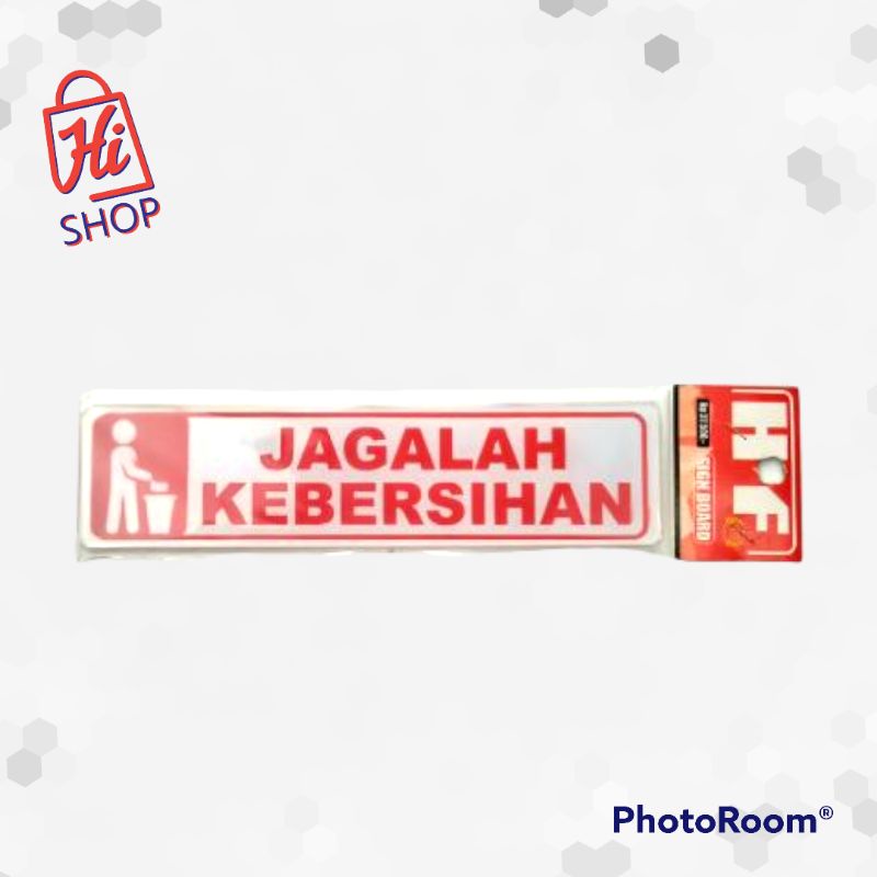 Jual Sign Board Jagalah Kebersihan Bahan Akrilik Bisa Cod Shopee Indonesia