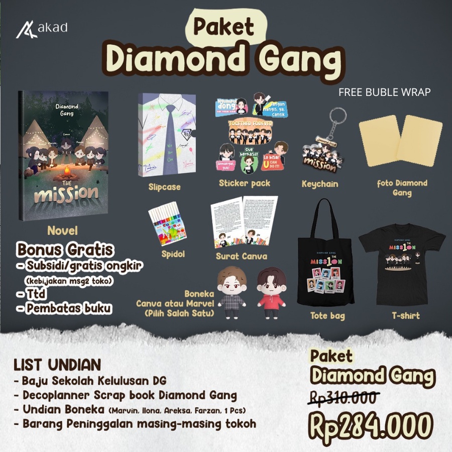 Jual Novel Diamond Gang The Mission - Ita Krn (Bonus TTD) | Shopee ...