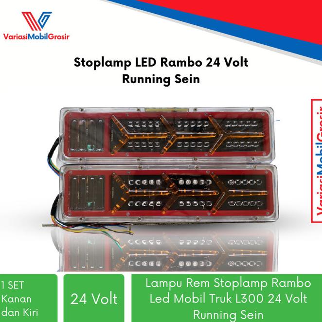 Jual Lampu Rem Stoplamp Led Mobil Truk L300 Rambo 24 Volt Running Sein ...
