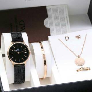 Jual JAM TANGAN WANITA LV BEST SELLER FULL SETT ACC KALUNG ANTING