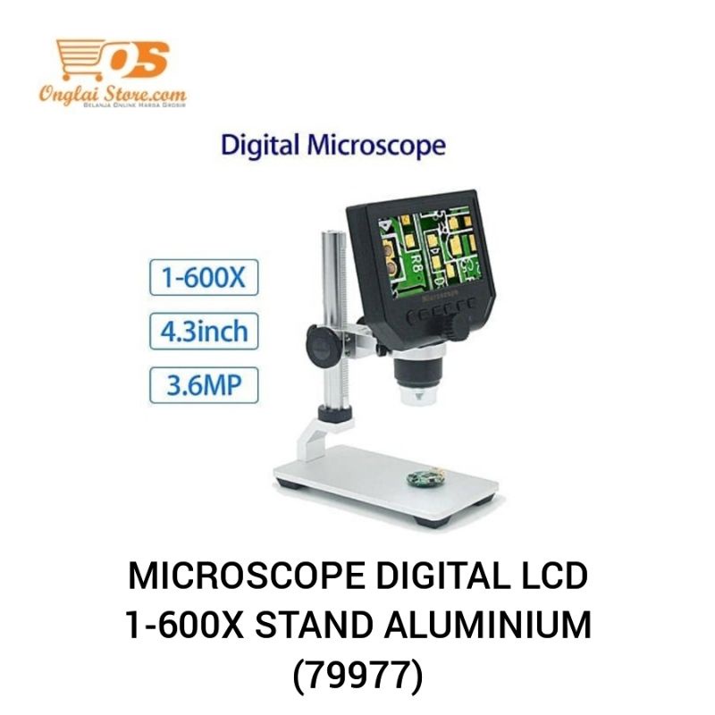 Jual MICROSCOPE DIGITAL LCD 1-600X STAND ALUMINIUM | Shopee Indonesia