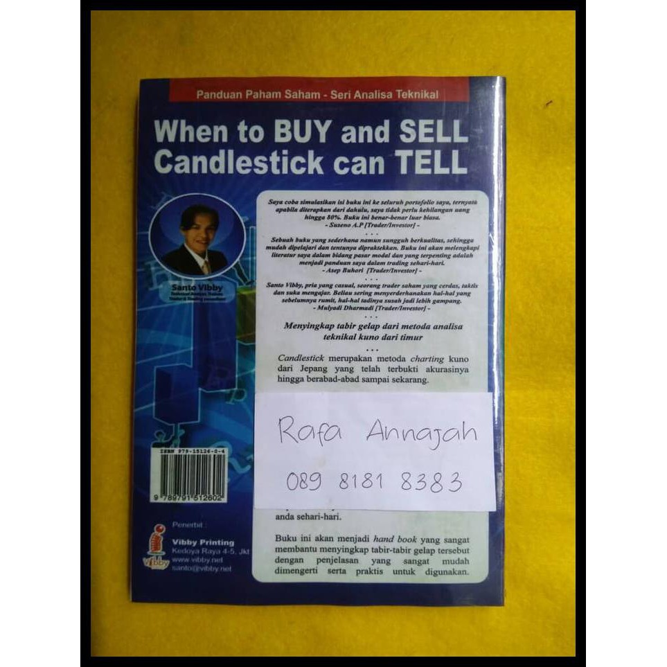 Jual PROMO When to Buy and Sell, Candlestick can Tell Santo Vibby