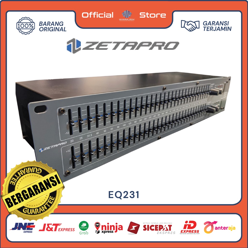 Jual Equalizer ZETAPRO EQ231 Constant Q Design Band Graphic Sound