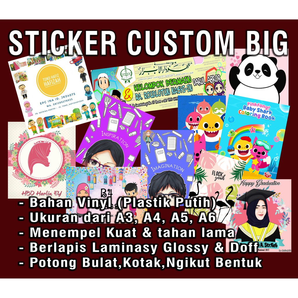 Jual Stiker Big Ukuran A3 A4 A5 A6 Shopee Indonesia 4409