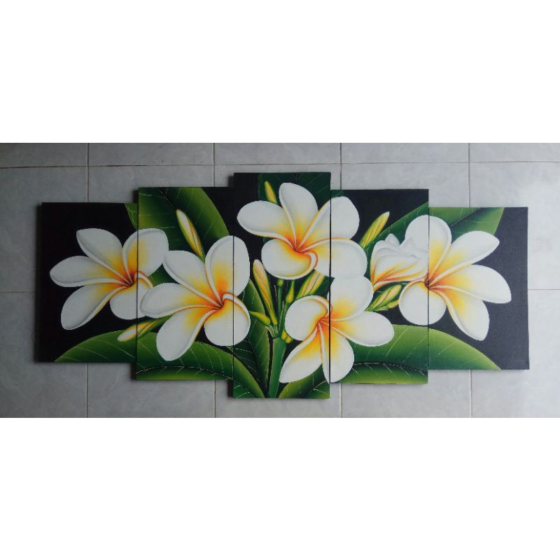 Jual Lukisan panel bunga Bali minimalis 5in1 | Shopee Indonesia