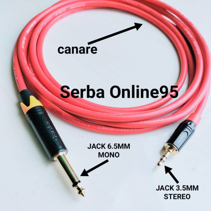 Jual Kabel Audio Jack Hp Mm Stereo To Jack Akai Mono Shopee Indonesia