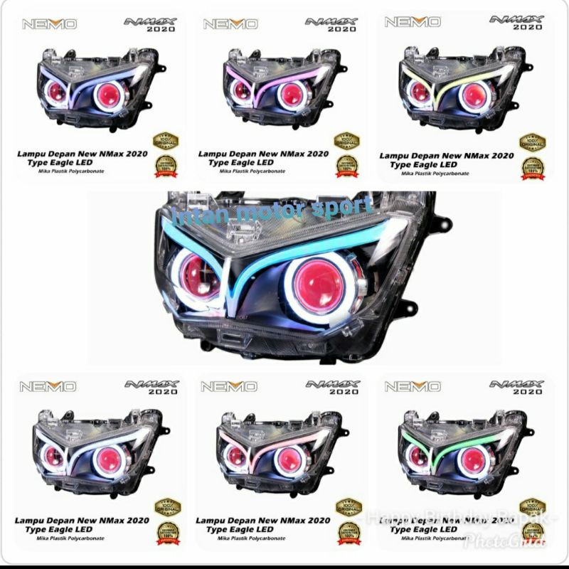 Jual HEADLAMP HEADREM LAMPU DEPAN HID YAMAHA NEW NMAX 2020 21 22 MERK