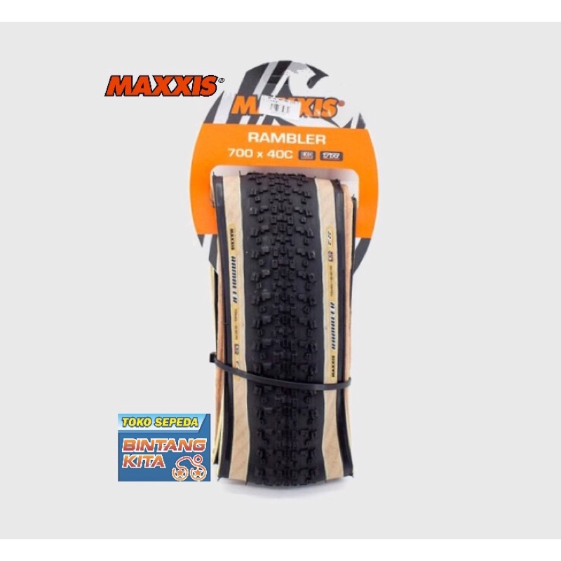 Jual Ban luar Maxxis Rambler 700 x 40 Exo Tr Skin Wall Shopee Indonesia