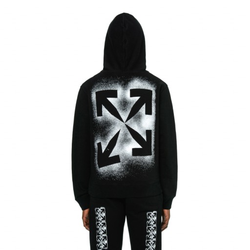 Jual Off White Stencil Slim Hoodie Black White 100% Original