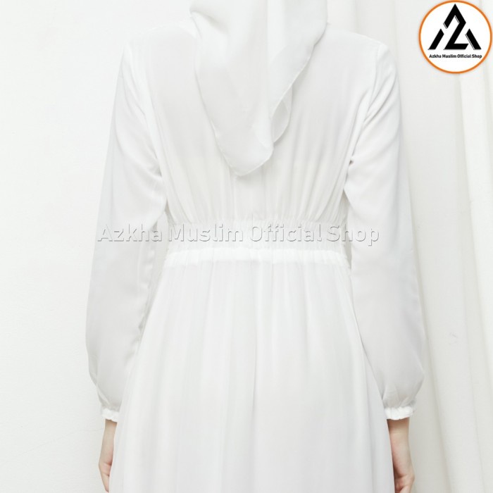 Jual Brokat Umroh Lebaran Baju AZKHA Putih Pesta Gamis 6 Wanita Gamis ...