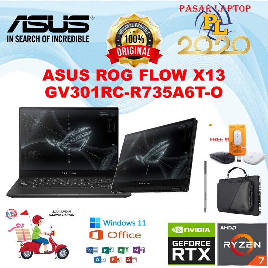 Jual ASUS ROG FLOW X13 GV301RC-R735A6T-O RYZEN 7 6800HS 16GB 512GB ...