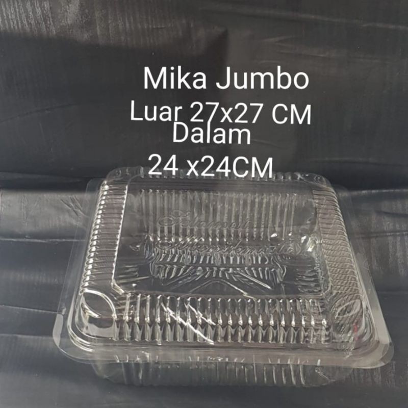 Jual Mika Bolu Jumbo Mika Kotak Transparan Mika Kue Ukuran Dalam 24x24