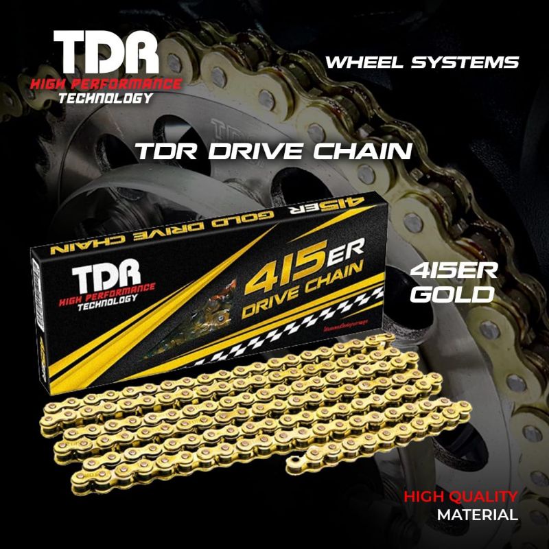 Jual RANTAI TDR RACING RANTAI MOTOR RACING 415 428 DRIVE CHAIN TDR ...