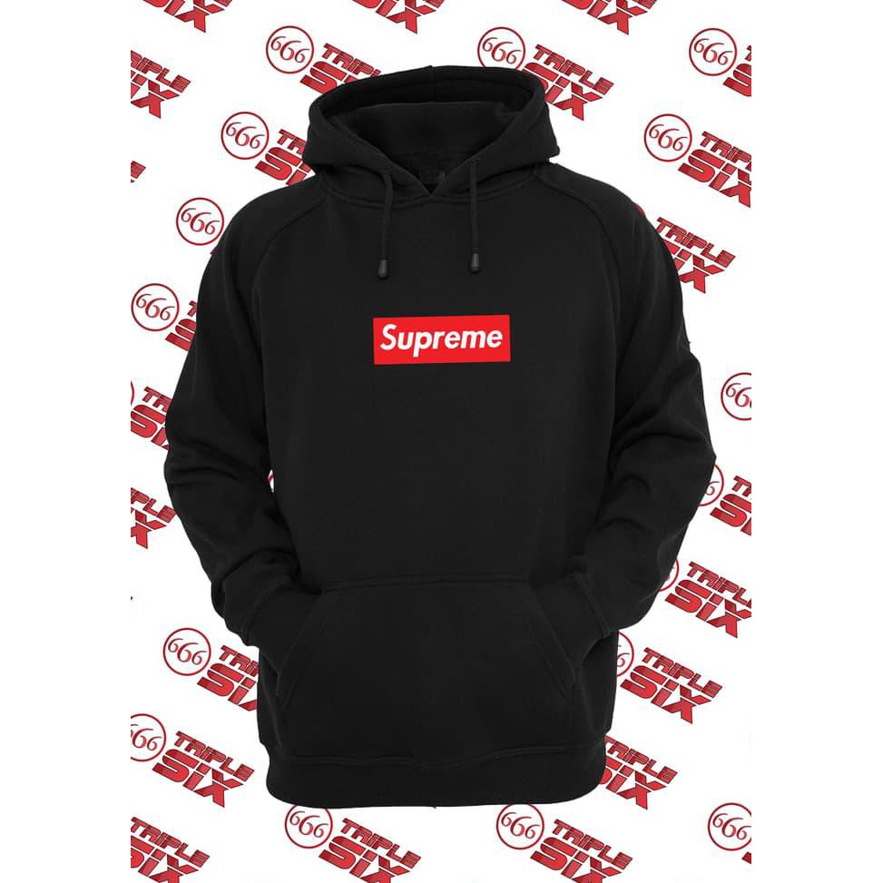 Jual Jaket Hoodie Supreme Black S16 Original Shopee Indonesia